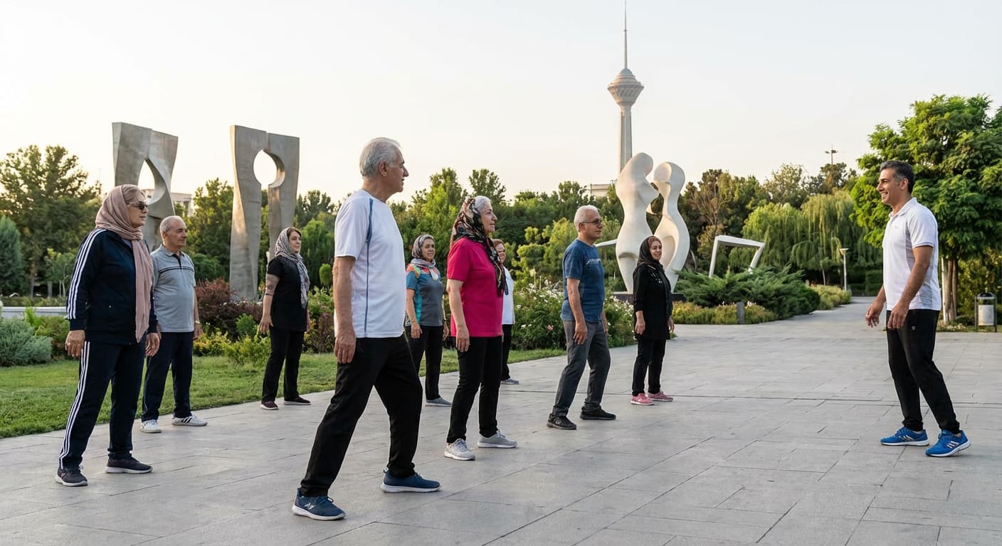 دستی جوان دست چروکیده سالمندی را به گرمی گرفته است که نماد حمایت و همدلی است.