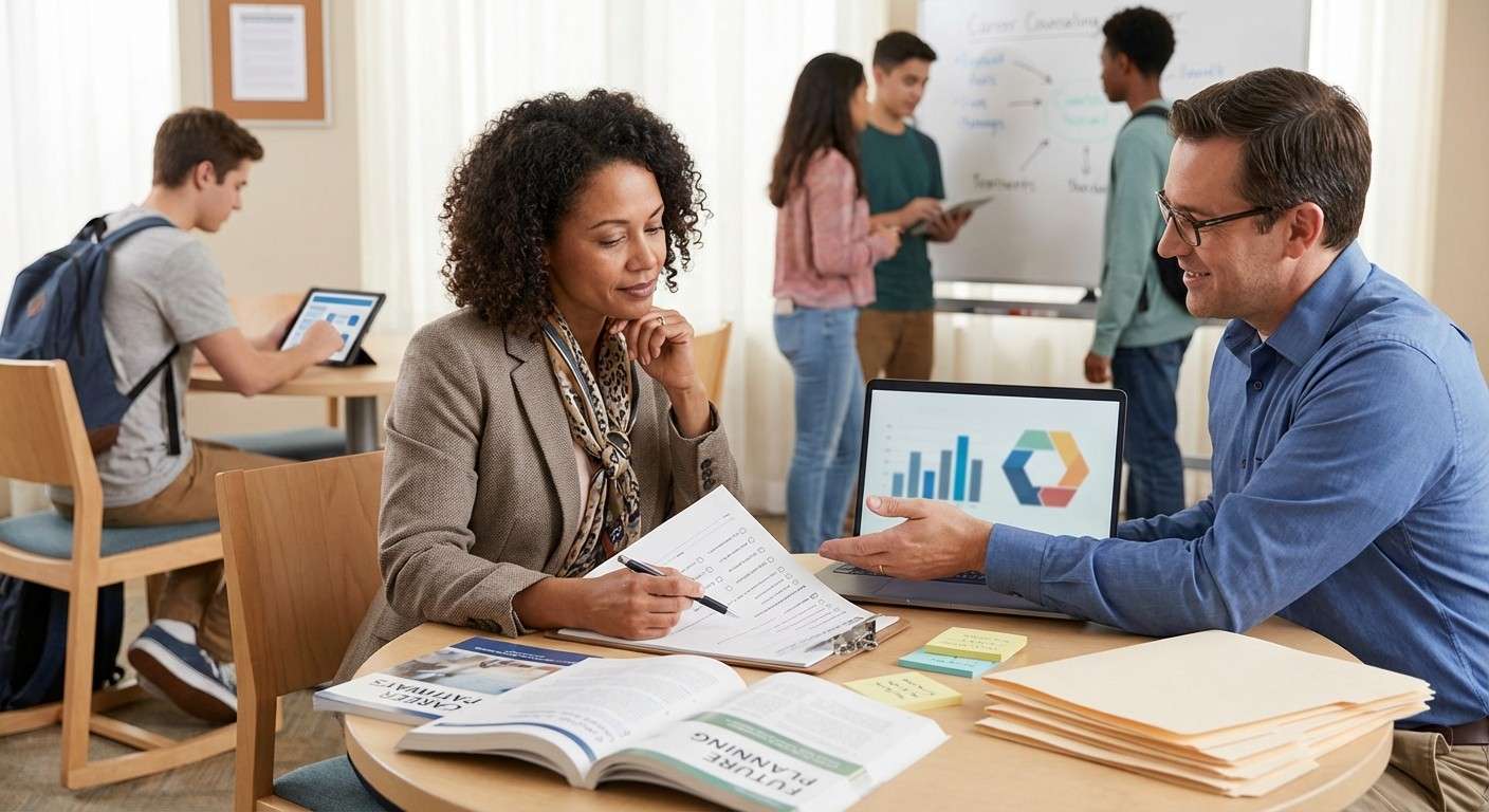 فرایند سه مرحله‌ای آزمون Career Key: شناسایی تیپ شخصیتی، یافتن مشاغل متناسب و دریافت اطلاعات شغلی.