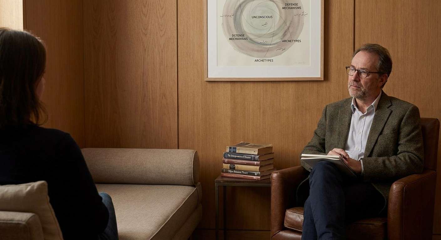 تصویری انتزاعی و سورئال که نمادی از دنیای پیچیده و نمادین رویاها است.