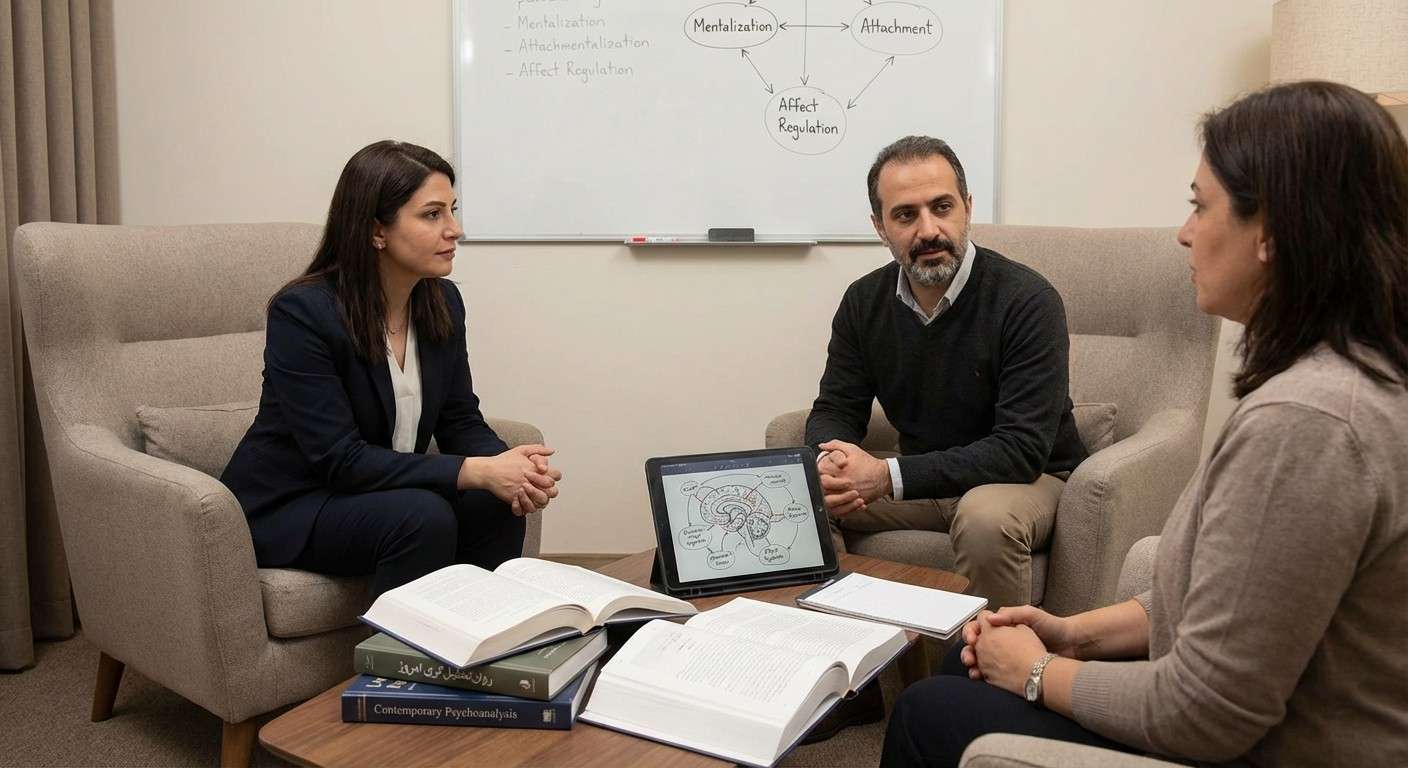 یک والد که با لبخند و نگاهی تحسین‌آمیز به نقاشی کودک خود نگاه می‌کند، نماد نیاز به بازتاب یا Mirroring.