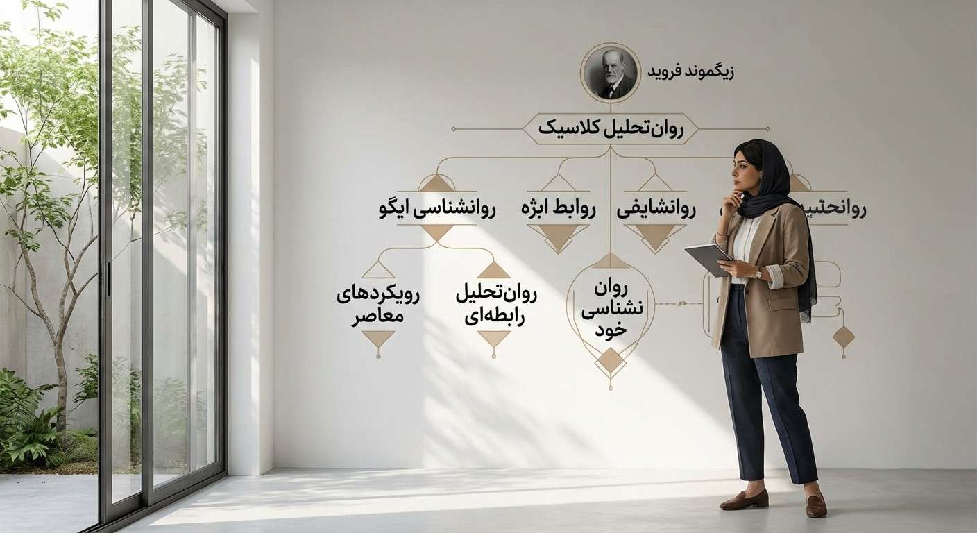 نقشه بزرگ روان‌تحلیل: از ناهشیار فرویدی تا رویکردهای رابطه‌ای