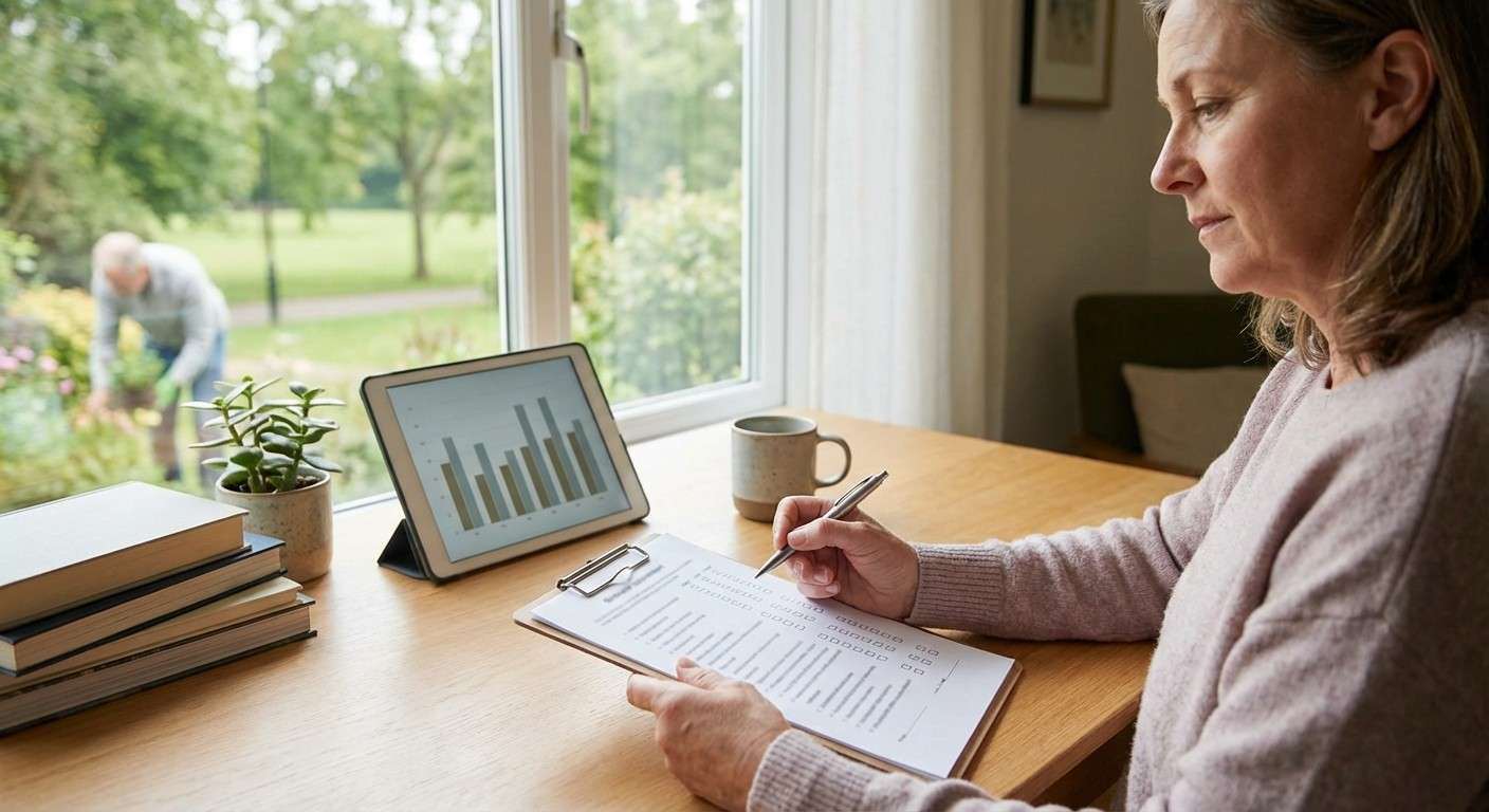 فردی در حال تفکر عمیق درباره زندگی خود و ارزیابی میزان رضایت کلی.