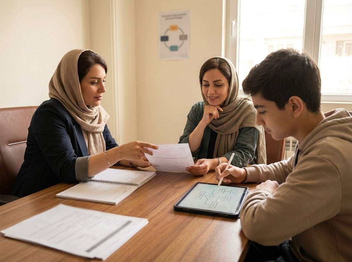 یک گزارش روان‌شناختی که در کنار نمودارها، توصیه‌های عملی و مشخصی را لیست کرده است.